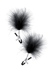 Pinces à seins plumeau noir - Sweet Caress