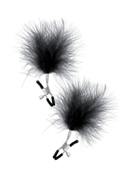 Pinces à seins plumeau noir - Sweet Caress