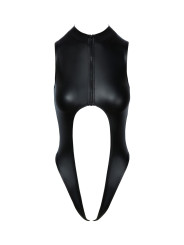 Body noir ouvert à l'entrejambe - Cotelli Lingerie