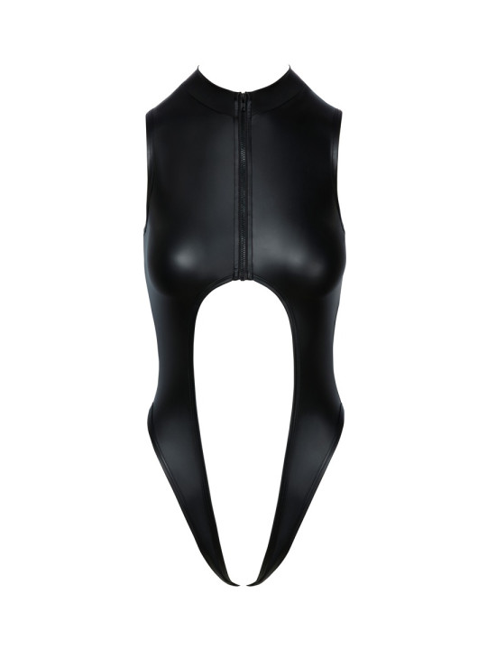 Body noir ouvert à l'entrejambe - Cotelli Lingerie