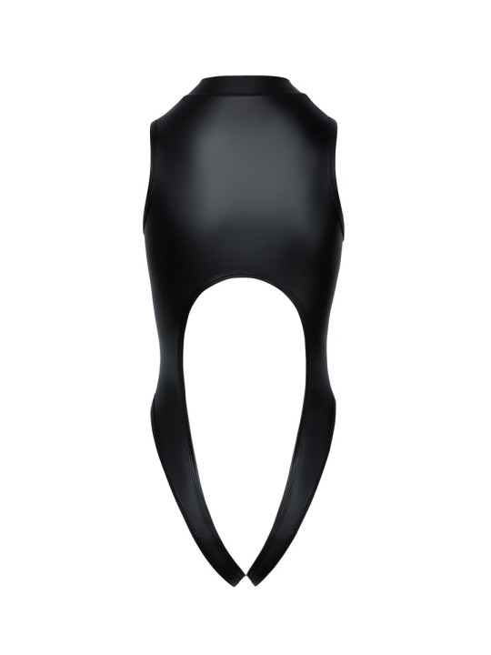 Body noir ouvert à l'entrejambe - Cotelli Lingerie
