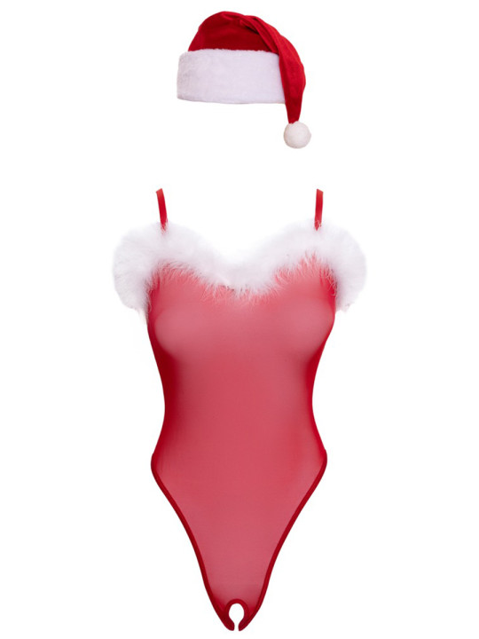 Ensemble body et bonnet de noel - Cottelli Lingerie
