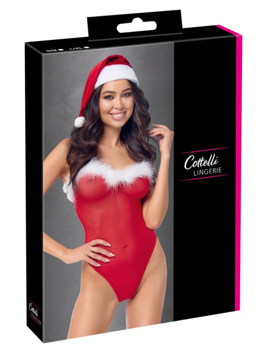 Ensemble body et bonnet de noel - Cottelli Lingerie