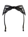 Porte-jarretelles tulle et dentelle noir V-10712 - Axami 