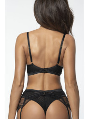 Soutien-gorge tulle et dentelle noir V-10711 - Axami