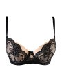 Soutien-gorge tulle et dentelle noir V-10711 - Axami
