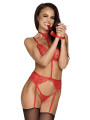 Ensemble 5 pièces Bondage Red Lace Kiss 243 - Kissable