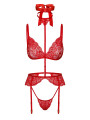 Ensemble 5 pièces Bondage Red Lace Kiss 243 - Kissable