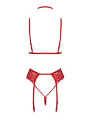 Ensemble 5 pièces Bondage Red Lace Kiss 243 - Kissable