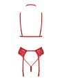 Ensemble 5 pièces Bondage Red Lace Kiss 243 - Kissable