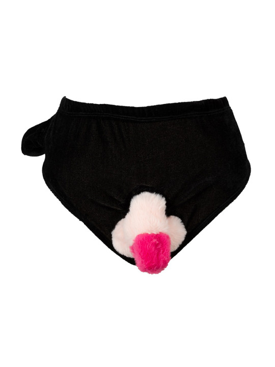 Slip avec pénis en peluche mobile