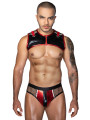 Ensemble sexy deux pièces rouge et noir - J Lingerie