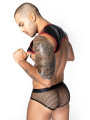 Ensemble sexy deux pièces rouge et noir - J Lingerie