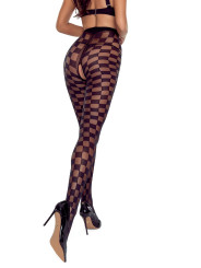 Collants ouverts TI024 20 deniers - noir