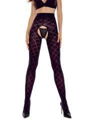Collants ouverts TI025 40 deniers - noir