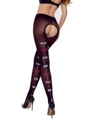 Collants ouverts TI026 20 deniers -noir