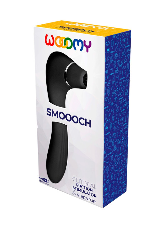 Stimulateur clitoridien Smooch noir - Wooomy