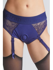 Harnais lingerie Diva (bleu) - Strap On Me