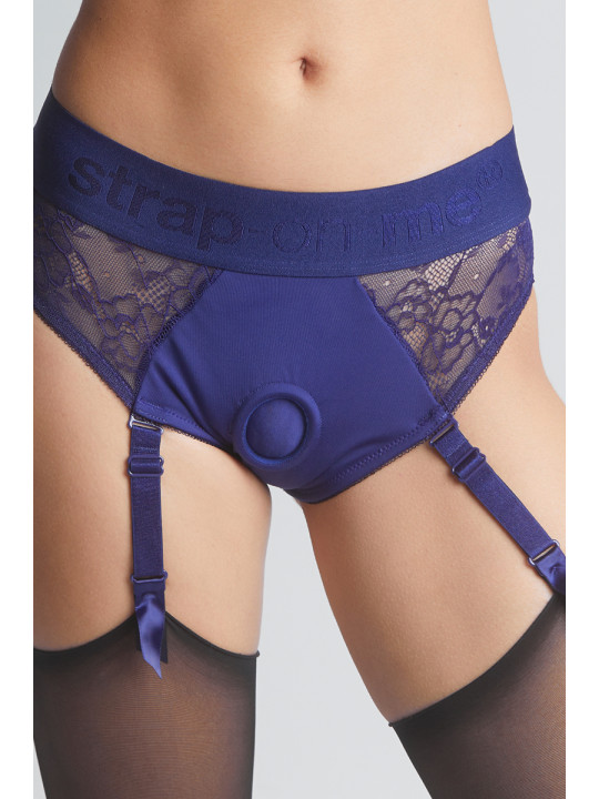 Harnais lingerie Diva (bleu) - Strap On Me