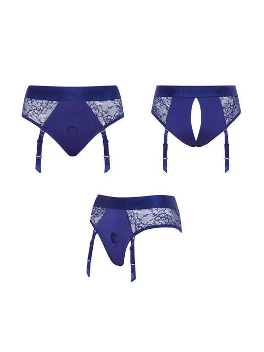 Harnais lingerie Diva (bleu) - Strap On Me