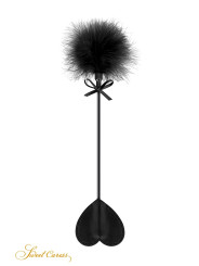 Tapette coeur avec pompon noir - Sweet Caress
