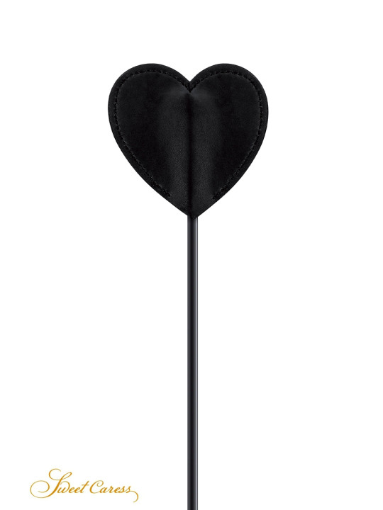 Tapette coeur avec pompon noir - Sweet Caress