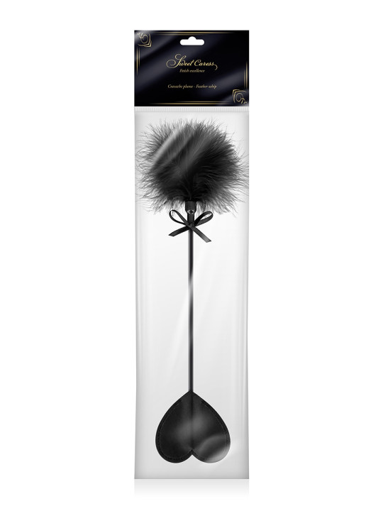 Tapette coeur avec pompon noir - Sweet Caress
