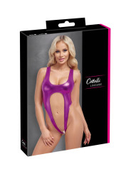Body rose métallisé ouvert à l'entrejambe - Cotelli Lingerie
