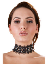 Collier brodé avec strass - Cotelli Accessoires