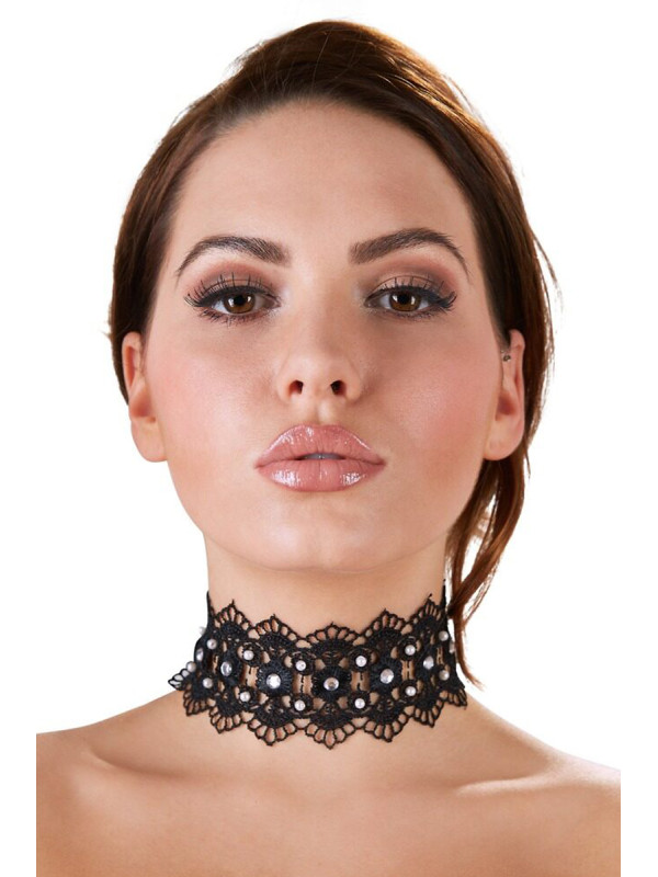 Collier brodé avec strass - Cotelli Accessoires