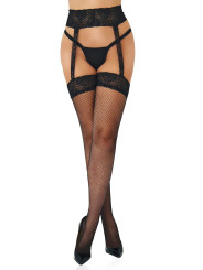 Bas porte-jarretelles Fishnet Garterbelt Stockings - Daring Intimates
