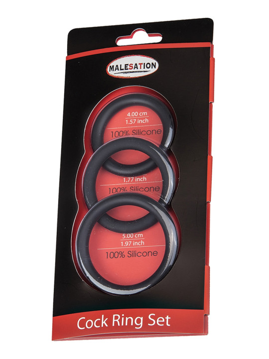 Set 3 CockRings silicone - Malesation