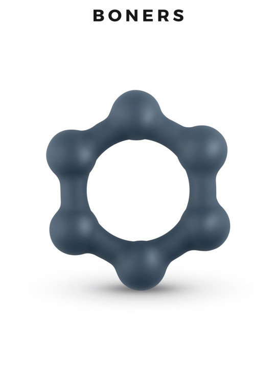 Cockring Hexagonal avec billes en acier - Boners