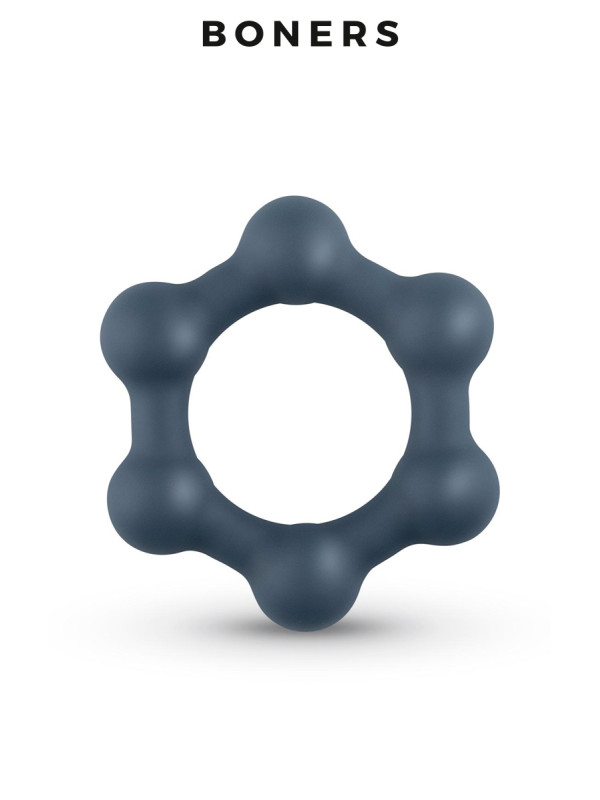 Cockring Hexagonal avec billes en acier - Boners