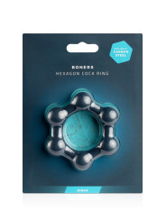 Cockring Hexagonal avec billes en acier - Boners