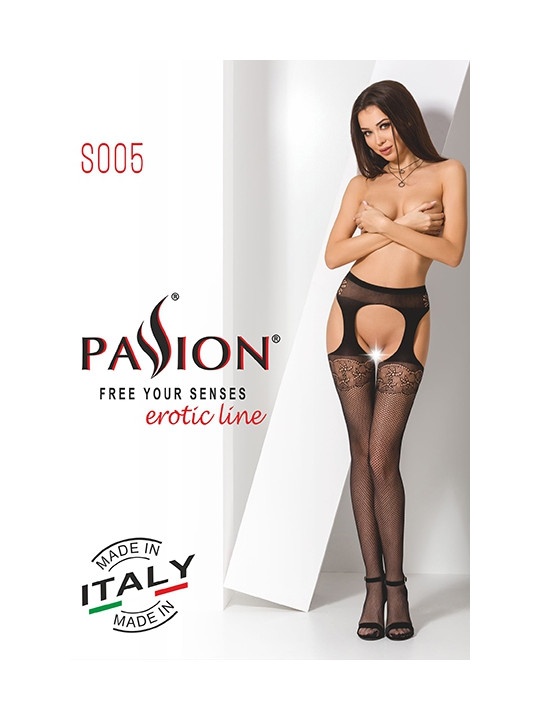 Collants ouverts S005 - Noir