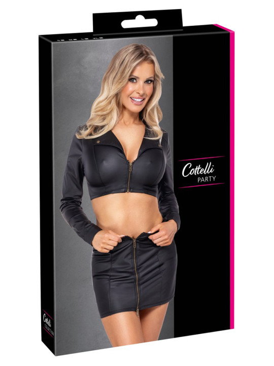 Ensemble top et jupe courte noir - Cottelli PARTY 