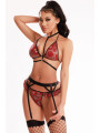 Ensemble lingerie 5 pièces rouge - J Lingerie