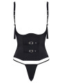 Ensemble corset seins nus noir - Cottelli PARTY 