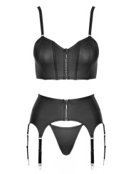 Ensemble lingerie 3 pièces avec porte-jarretelles - Cottelli PARTY 