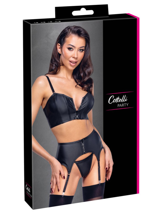 Ensemble lingerie 3 pièces avec porte-jarretelles - Cottelli PARTY 