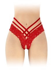 Tanga ouvert Anne - rouge