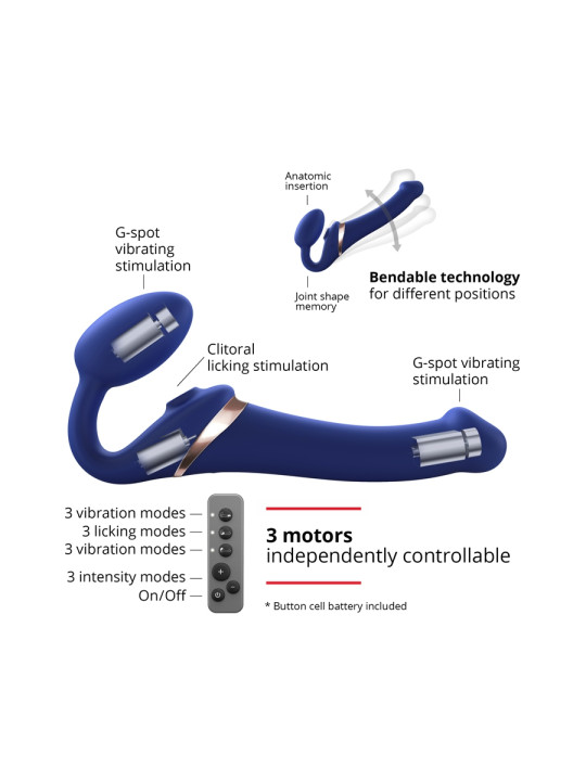 Strap-on-me Multi Orgasm bleu nuit L