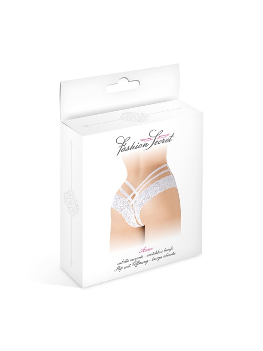 Tanga ouvert Anne - blanc