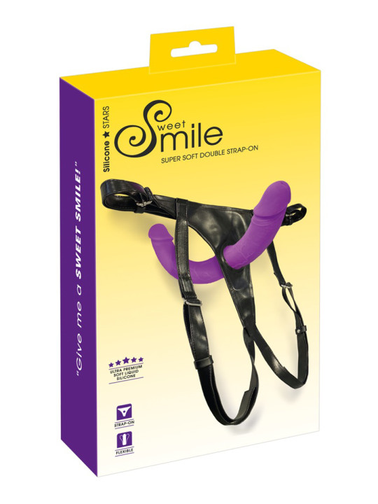Double Strap-On ultra doux - Sweet Smile