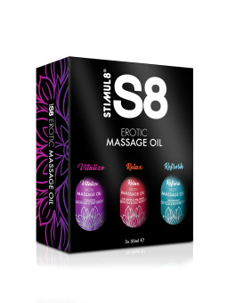 Coffret huiles de massage S8 3x50ml
