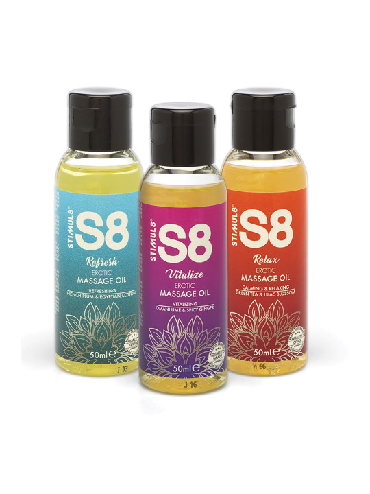 Coffret huiles de massage S8 3x50ml