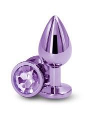 Plug bijou aluminium chromé violet M