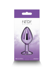 Plug bijou aluminium chromé violet M