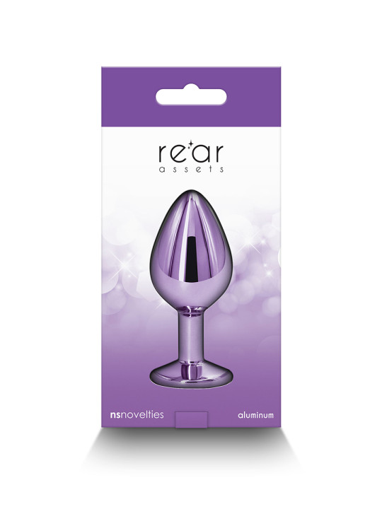 Plug bijou aluminium chromé violet M